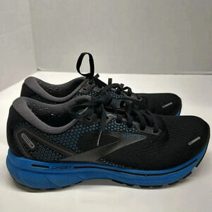 Brooks Ghost 14 Running Shoes Sneakers Athletic Shoe Black Blue Mens 8.5 Wide